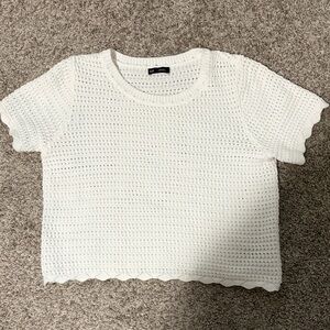 GAP White Crochet Blouse